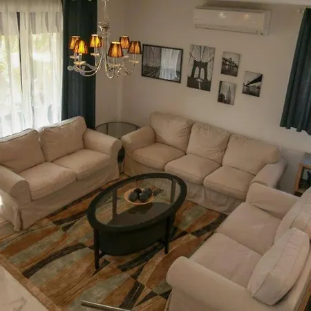 Villa House At Sunset